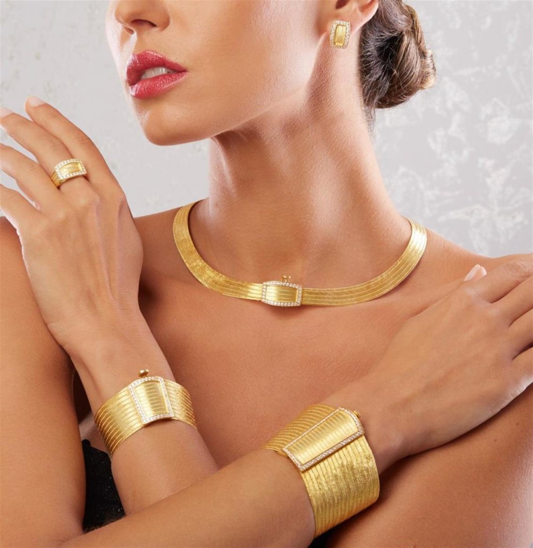 11 Sıra Bileklik 5 Sıra Gerdanlık Kenar Taşlı Hasır Toka Altın Kaplama Gümüş Trabzon Hasırı Set