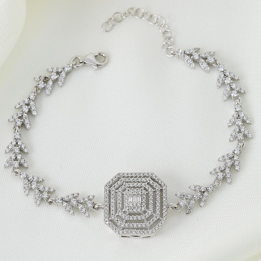 Effective Diamond Baget Efsanesi Gümüş Bileklik