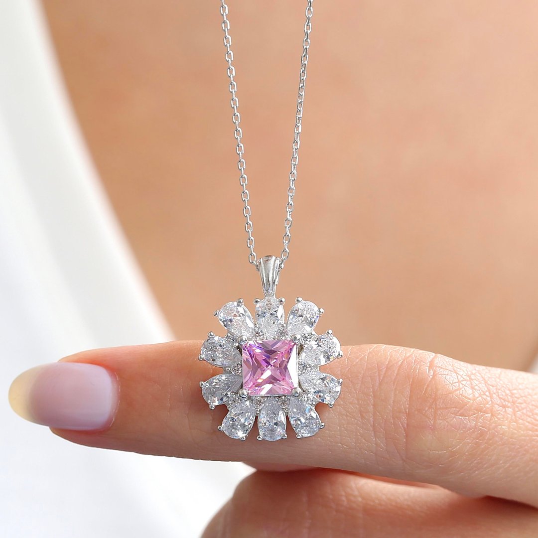Effective Diamond Milano Rüyası Pink Taşlı Gümüş Kolye