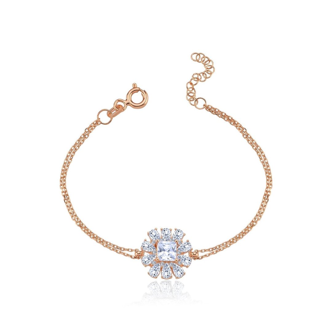 Effective Diamond Milano Rüyası Rose Renk Işıltılı Gümüş Bileklik