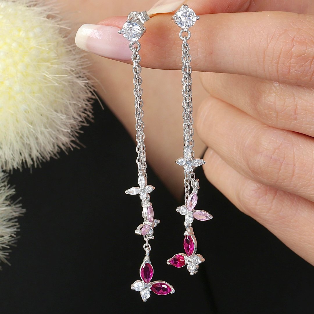 Kelebek Neşesi Trend Gümüş Küpe