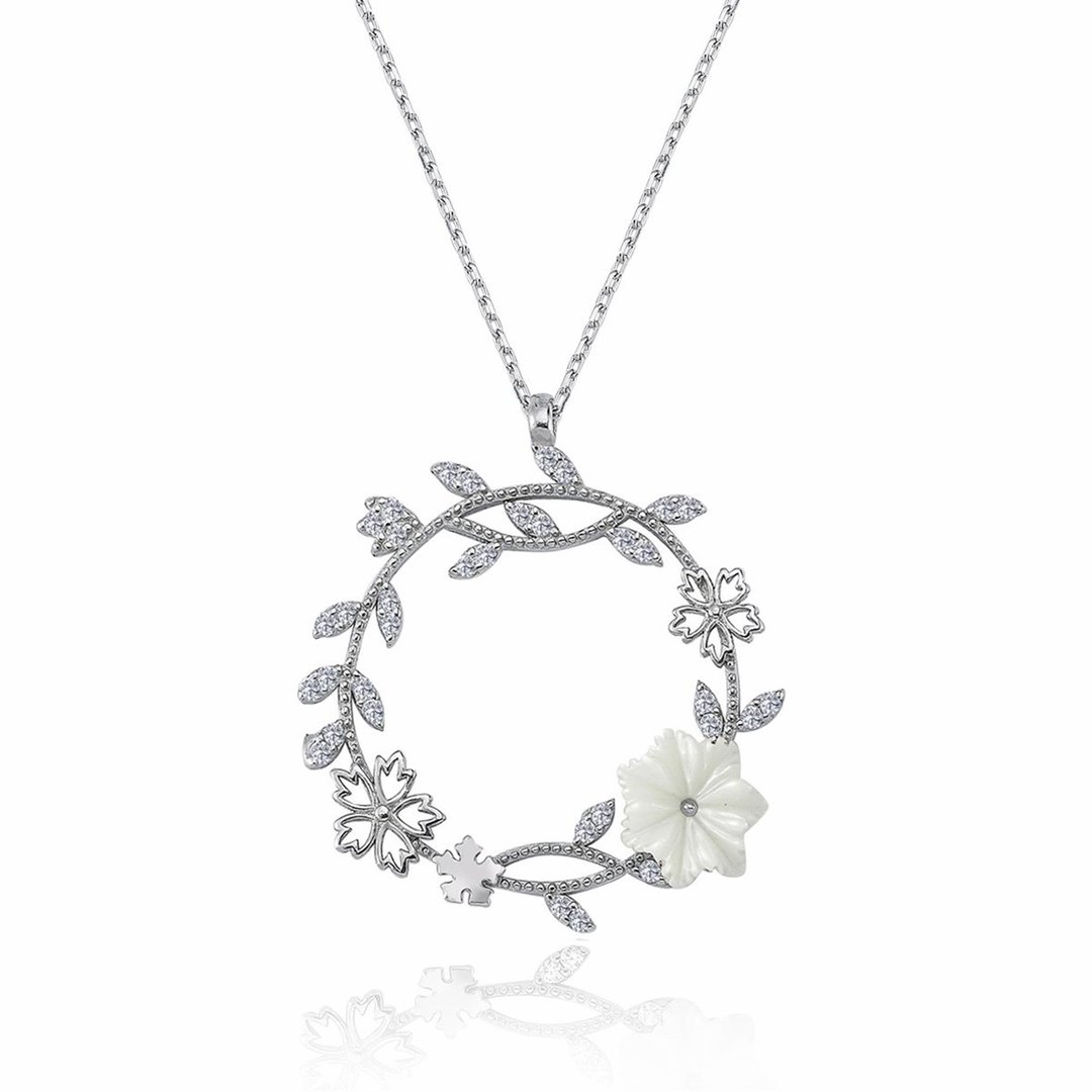Mevsim Serenatı Flowers Gümüş Kolye