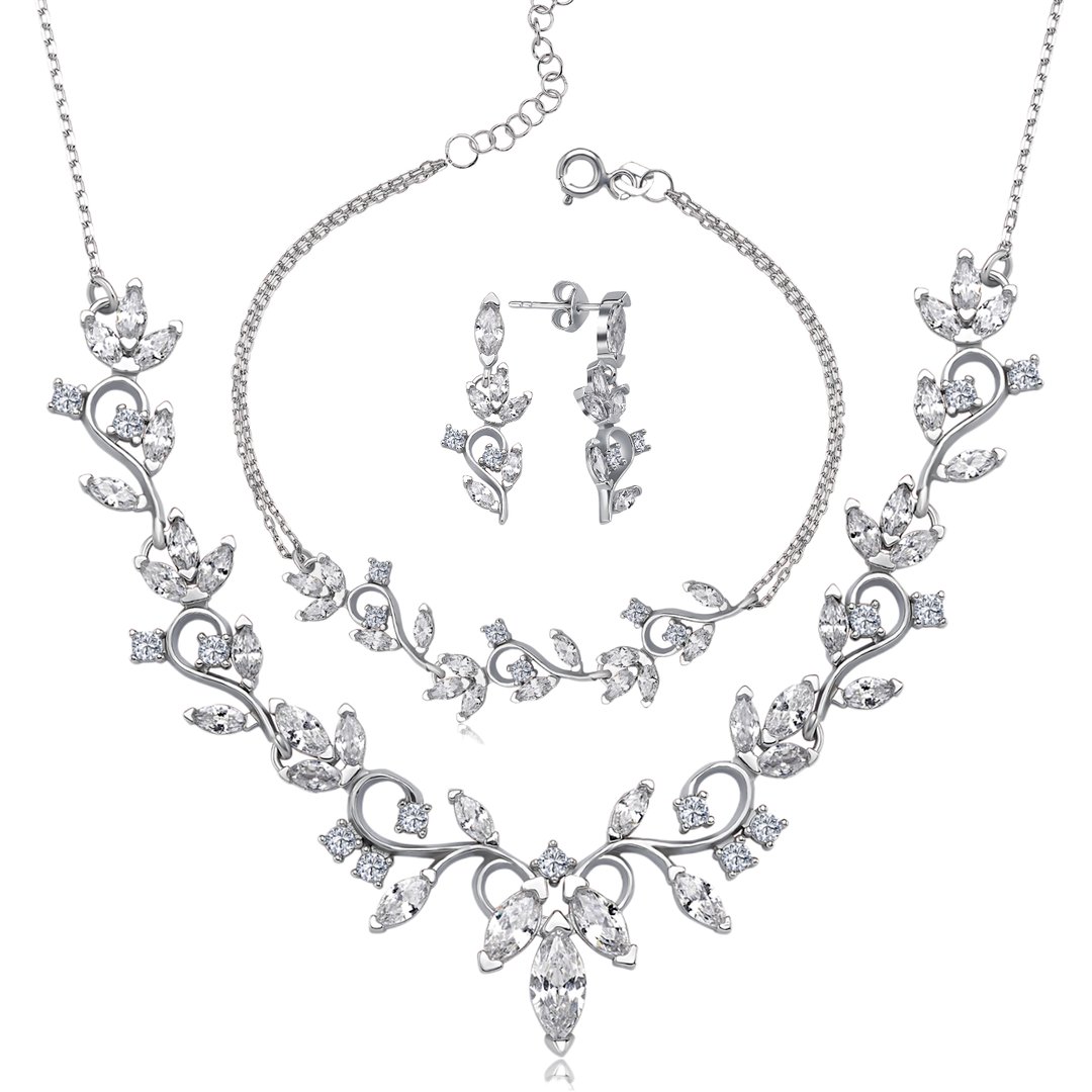 Pırlanta Montür Aşk Bestesi Gümüş Su Yolu Set