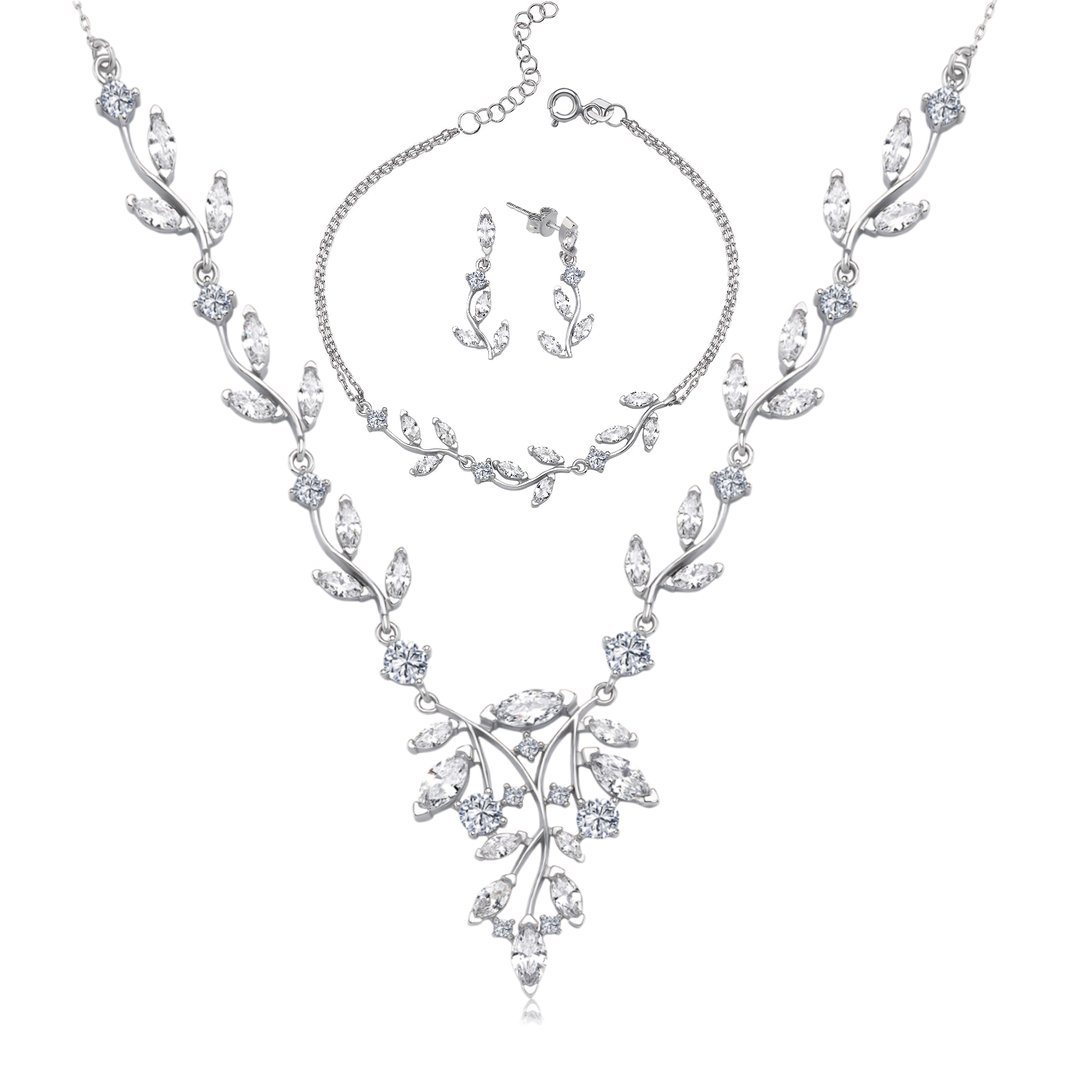 Pırlanta Montür Masal Bestesi Gümüş Su Yolu Set