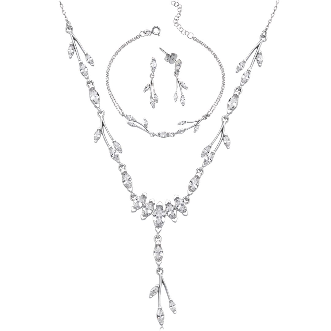 Pırlanta Montür Mutluluk Masalı Gümüş Su Yolu Set