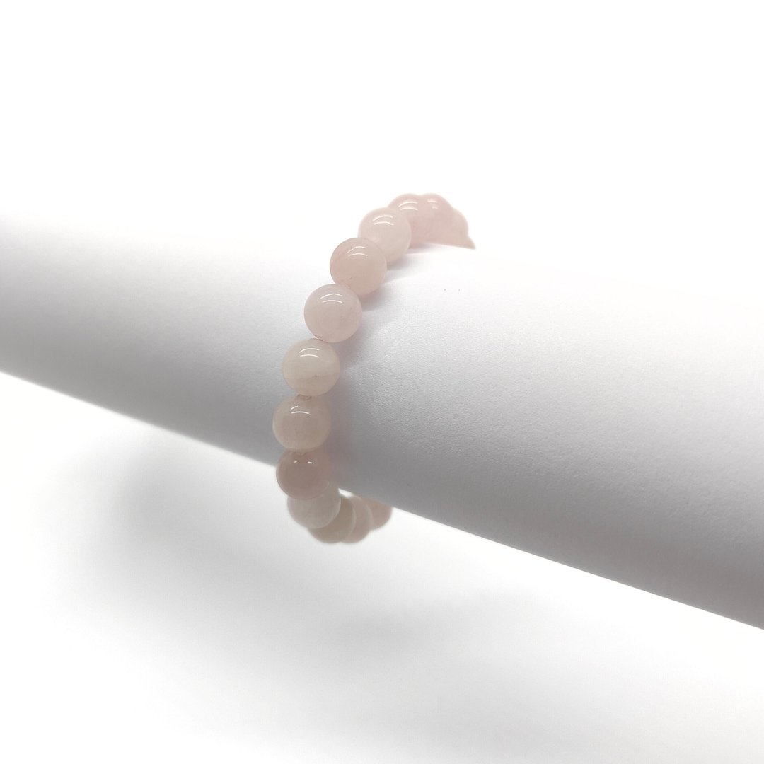 Aşk, Sevgi ve Bağ Güçlendirici Bileklik - Doğal Taş Pembe Kuvars Bilekliği - 8 mm