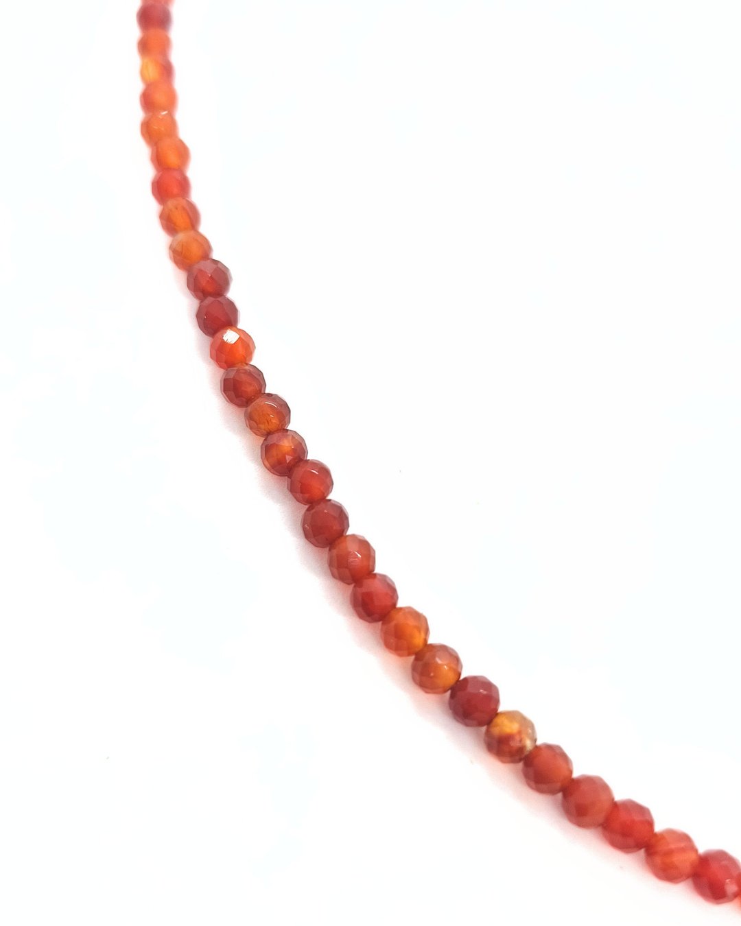 Karnelyan Akik Kolye - Kararlılık, Nazar Kalkanı ve Stresle Baş Etme - 4 mm Faset Kesim