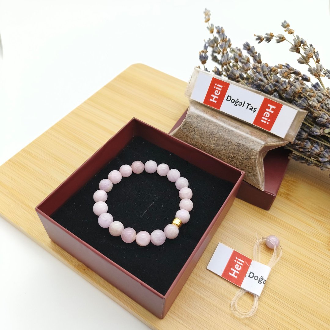 Kunzit Taşı Bileklik - 8 mm