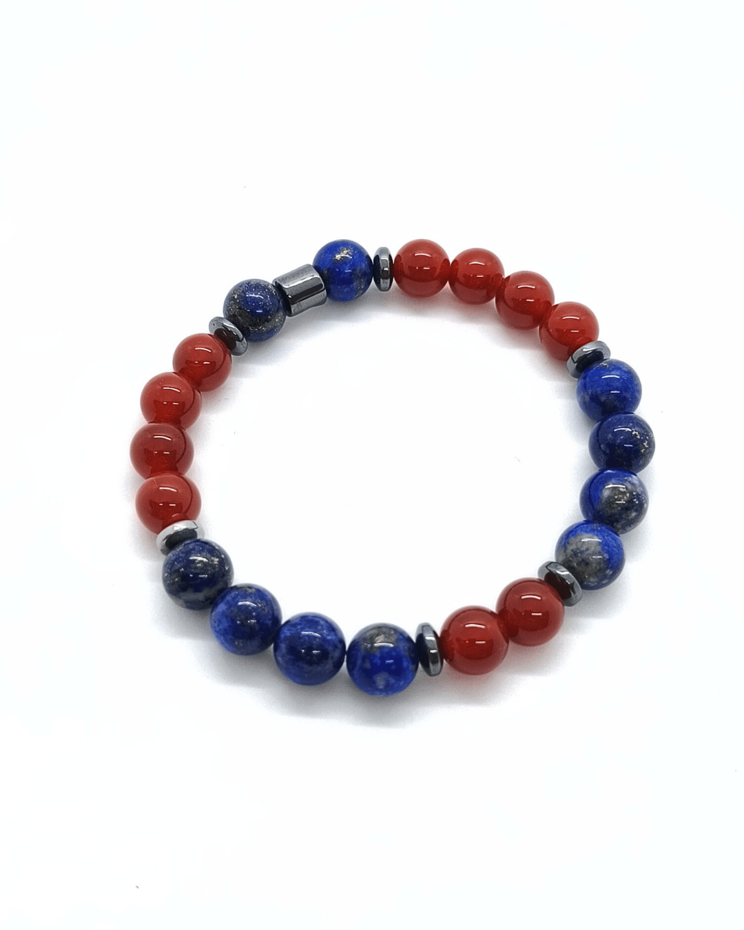 Lapis Lazuli ve Karnelyan Akik Bileklik - Erkek