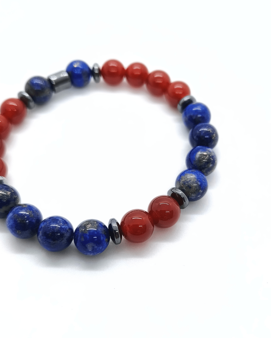 Lapis Lazuli ve Karnelyan Akik Bileklik - Erkek