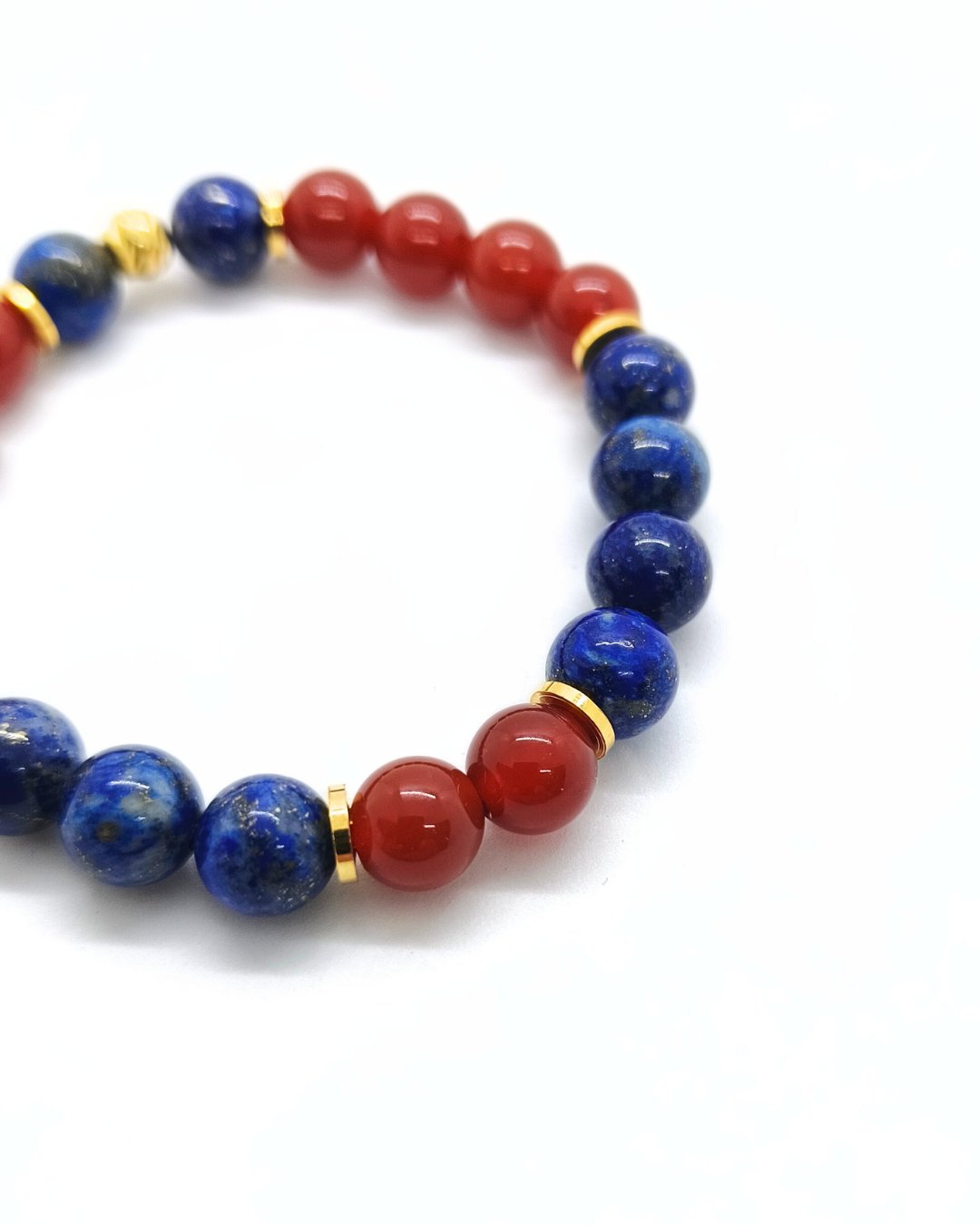 Lapis Lazuli ve Karnelyan Akik Bileklik - Kadın