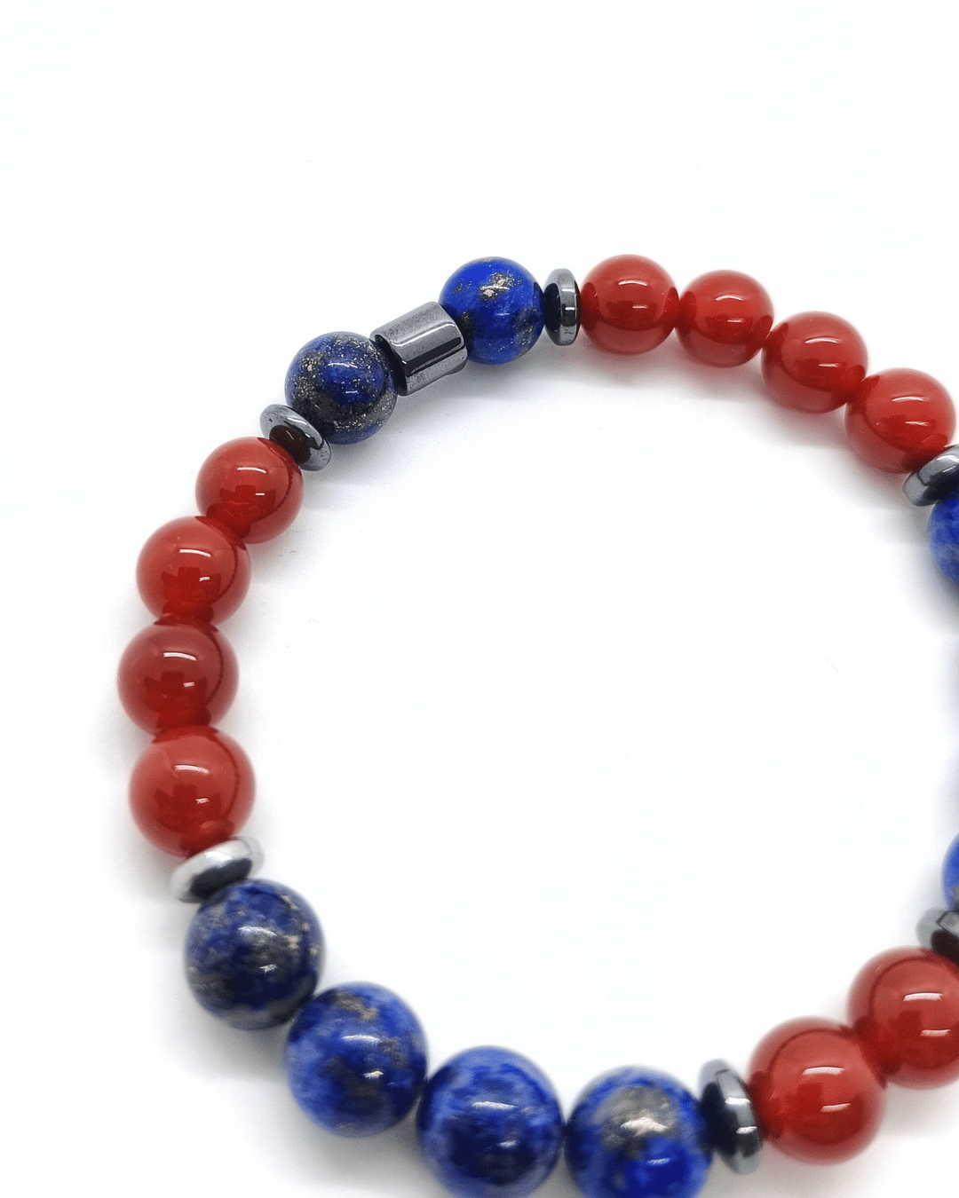 Lapis Lazuli ve Karnelyan Akik Bileklik - Erkek