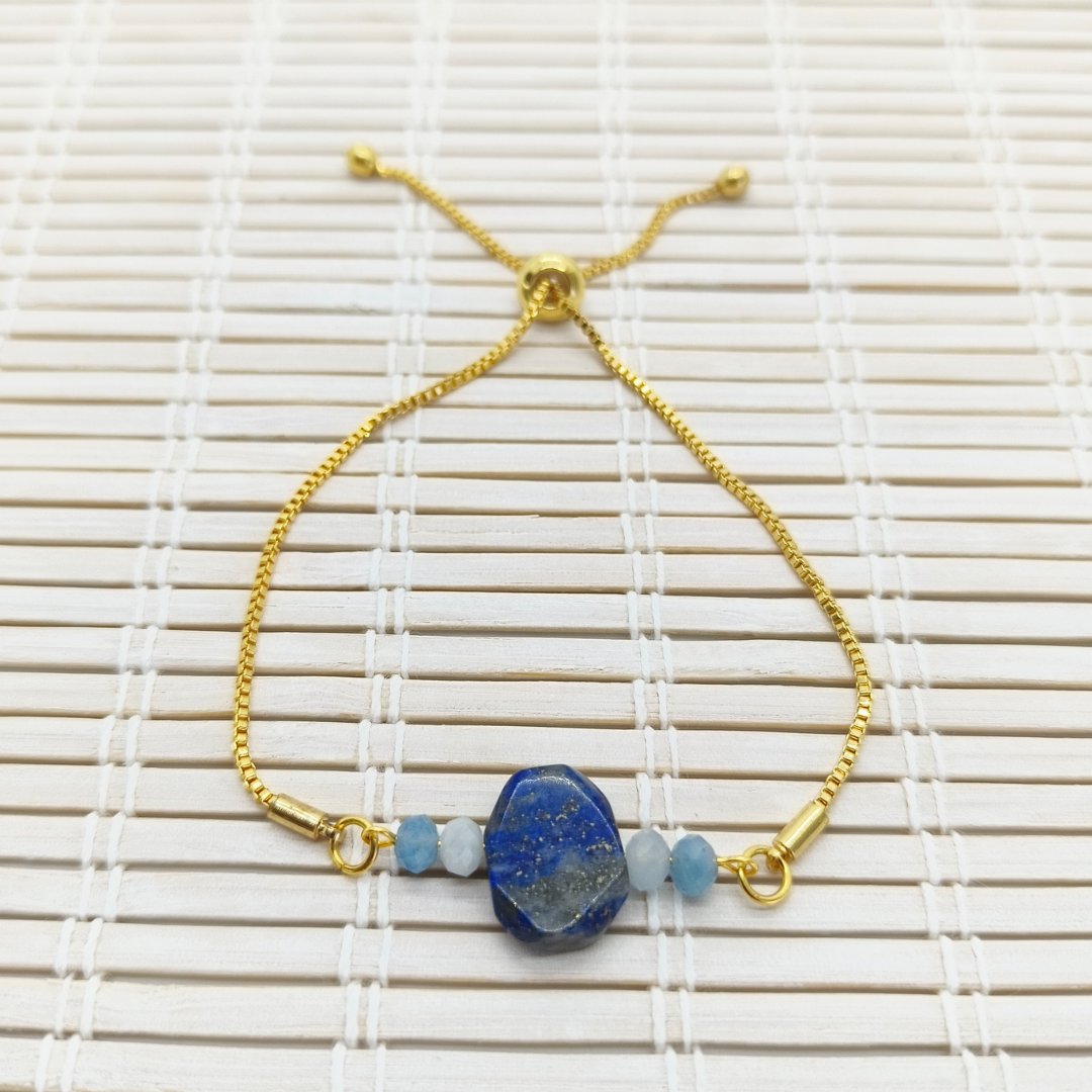 Lapis Lazuli Zincirli Bileklik