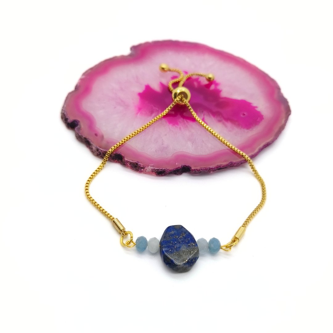 Lapis Lazuli Zincirli Bileklik