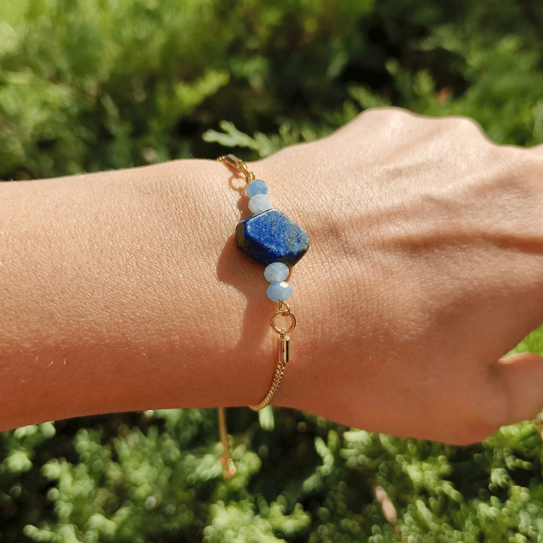 Lapis Lazuli Zincirli Bileklik