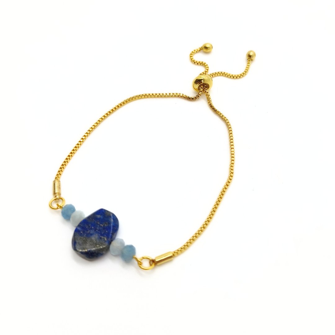Lapis Lazuli Zincirli Bileklik