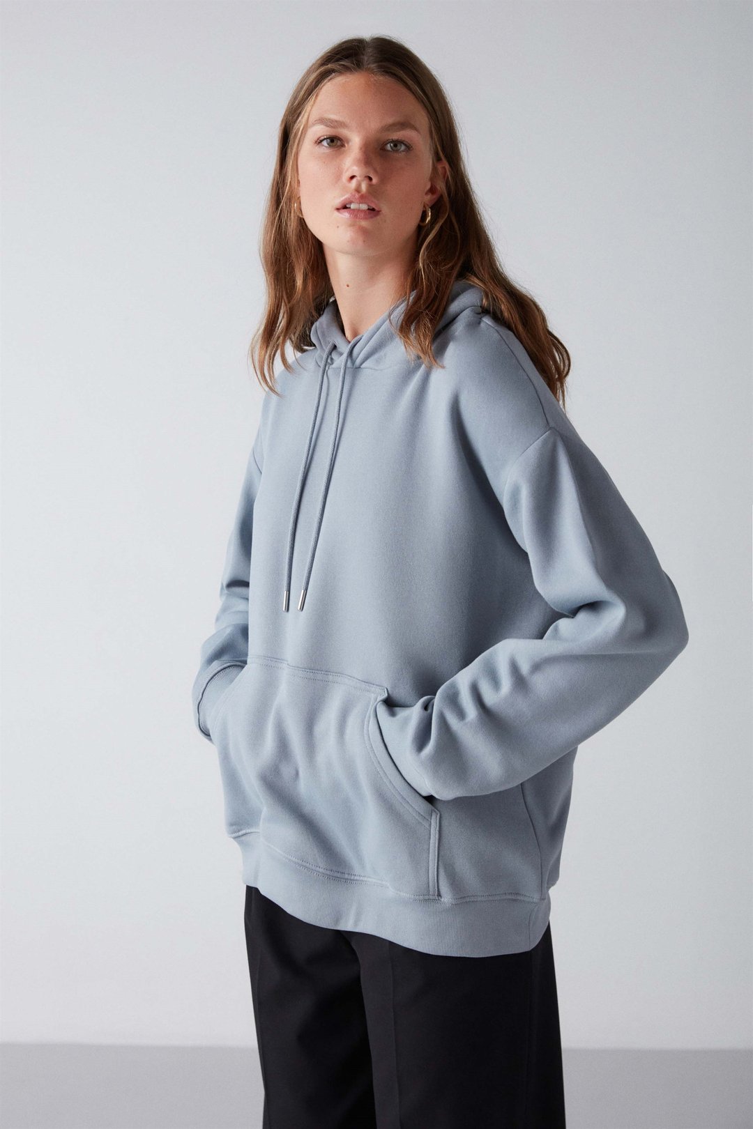 ADEL Örme Relaxed Mavi  Sweatshirt