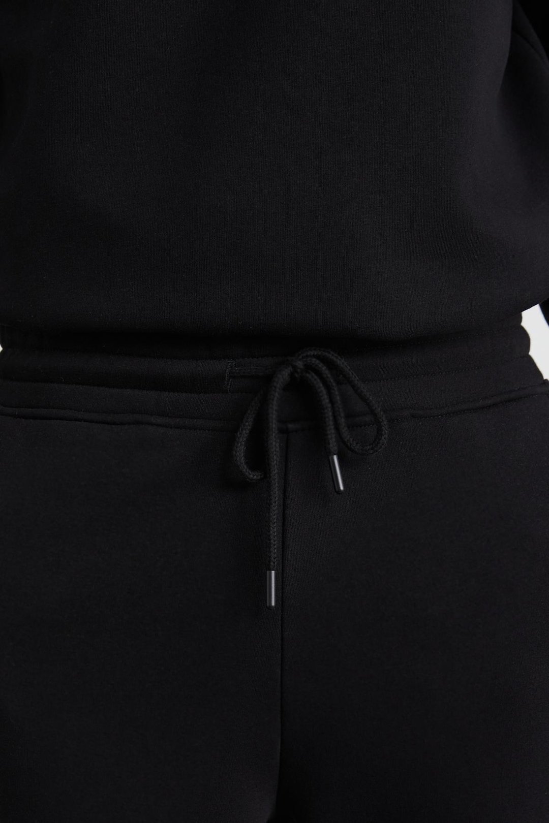 ADENS Relaxed Regular Siyah Tekli Eşofman Altı