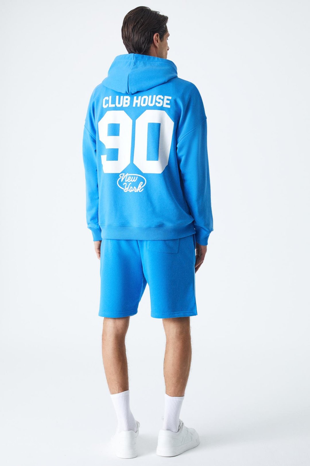 AGASSI Erkek Yumuşacık Kumaşlı Saks Mavi Sweatshirt