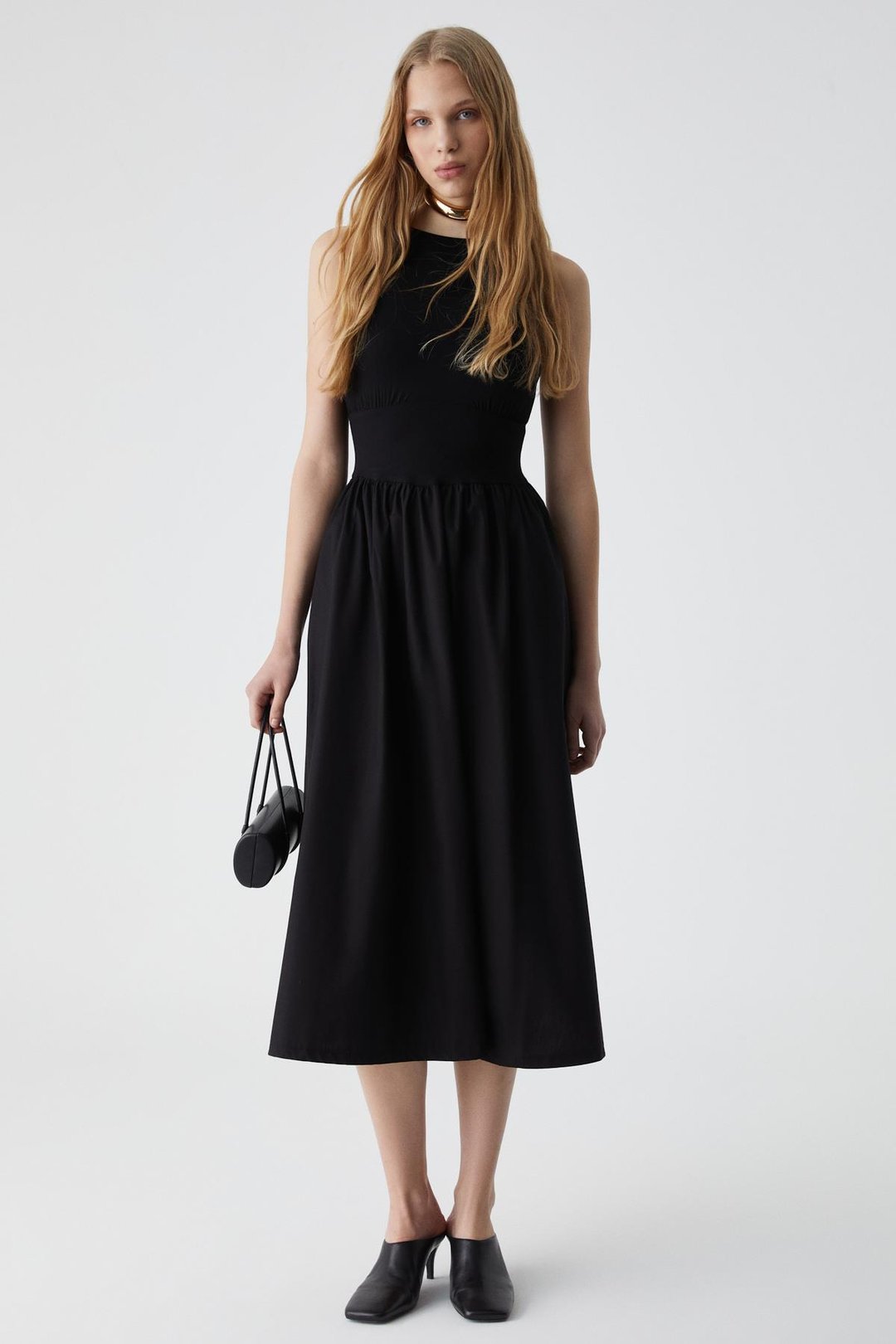 AIRE Kadın Bisiklet Yaka Kolsuz Astarlı Siyah Elbise