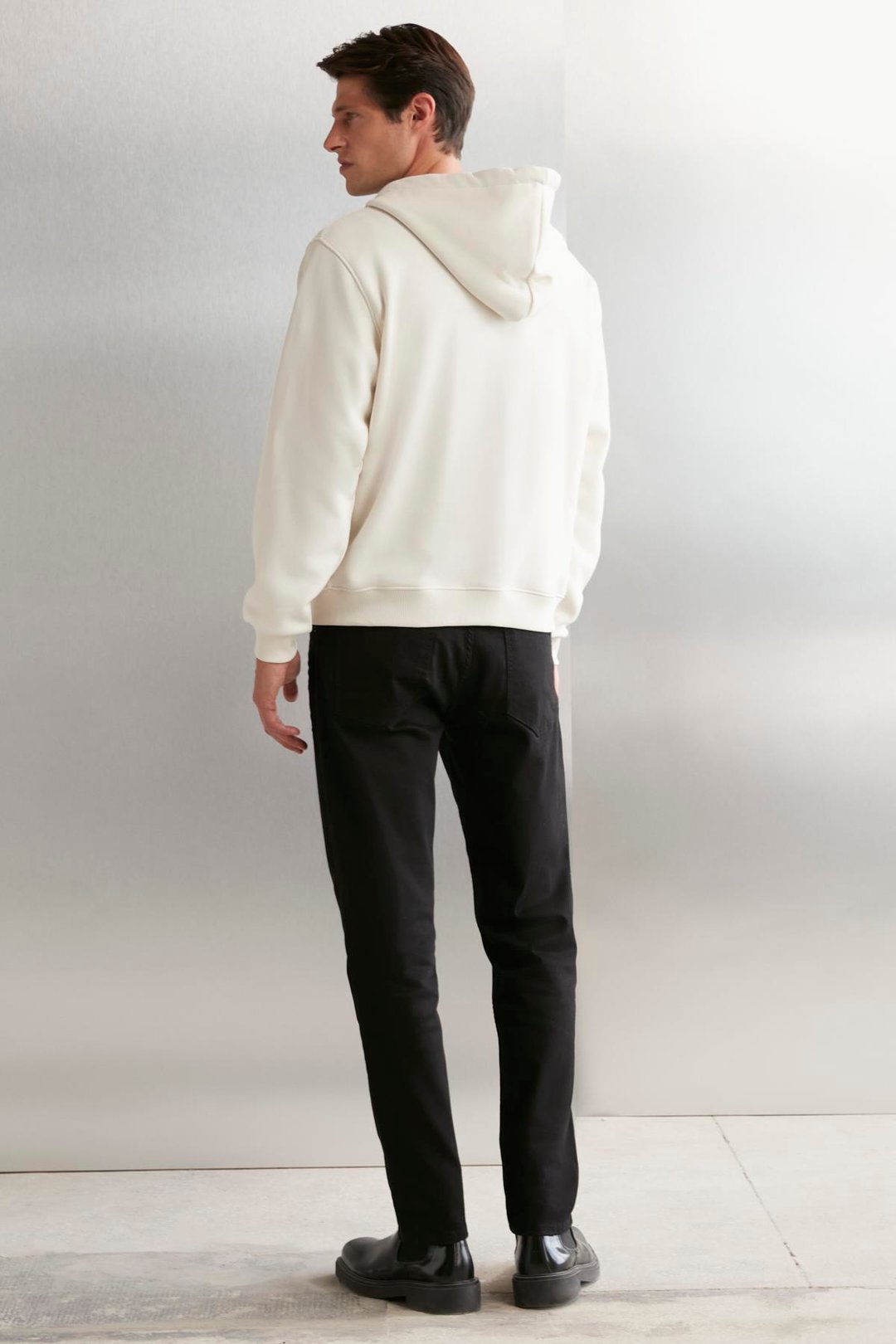 AKSEL  Oversize Taş Rengi Tekli Sweatshirt