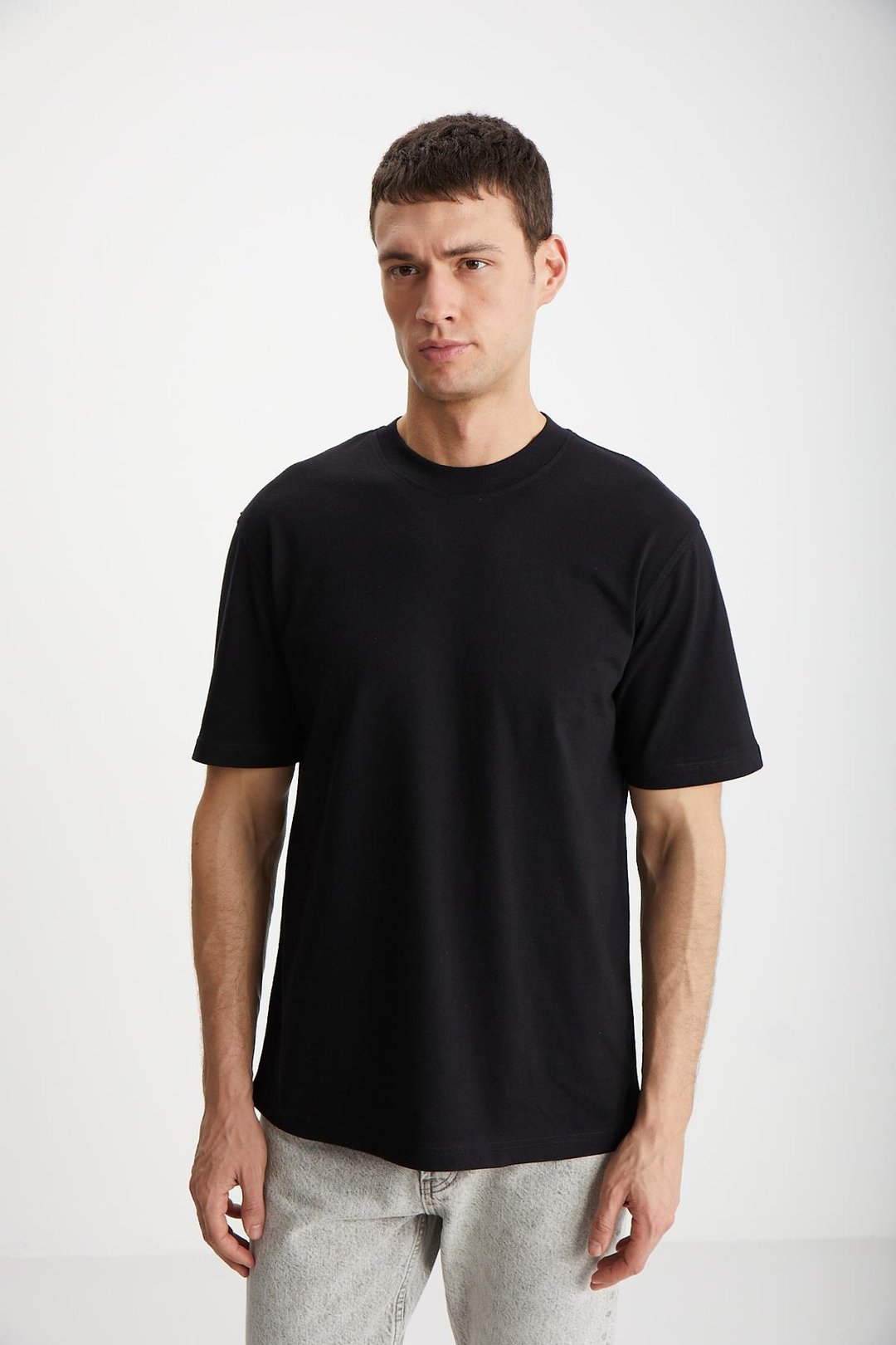 Alessandro Erkek 4'lü Organik Pamuk Regular Kalın Dokulu Bisiklet yaka Syh-Grmj-Byz T-Shirt