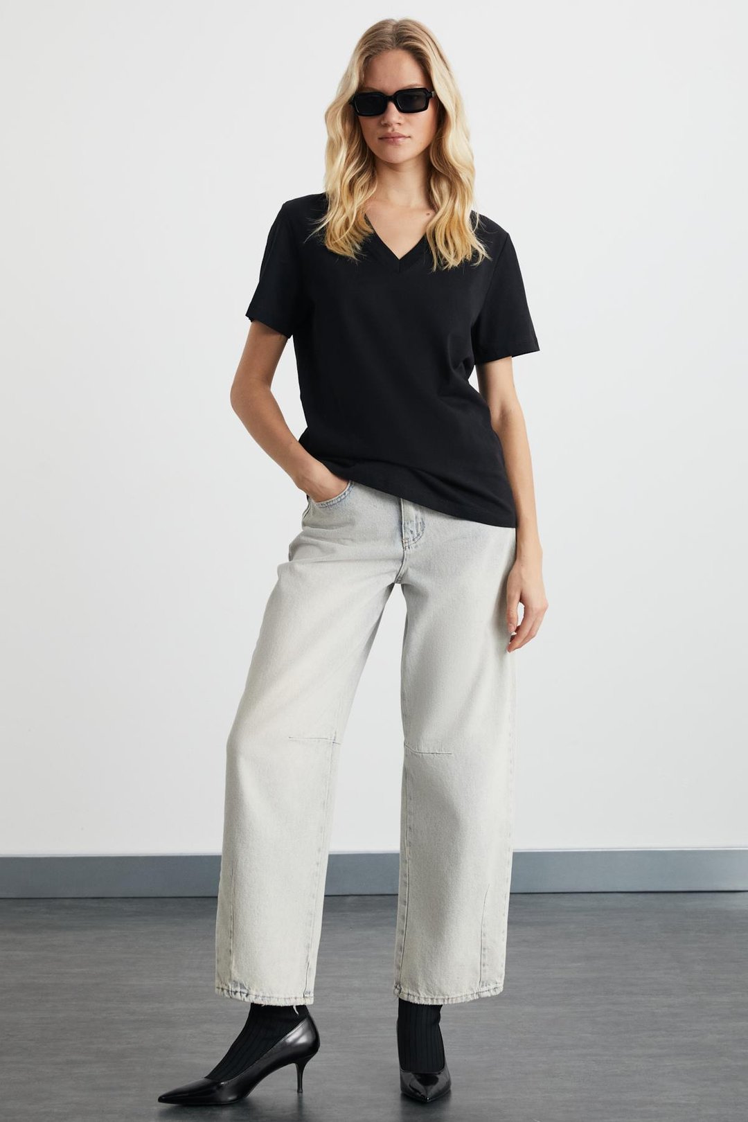 ALINE Kadın Siyah T-Shirt