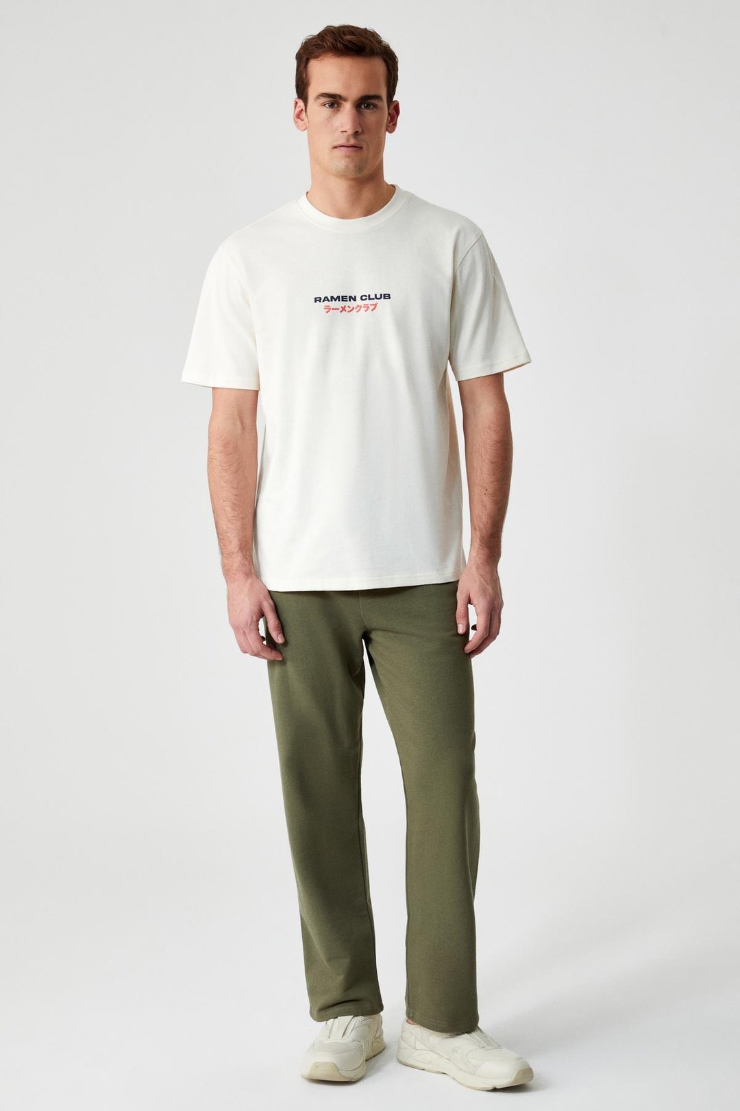 ALPHARA Erkek Organik Pamuklu Regular Haki Eşofman Altı