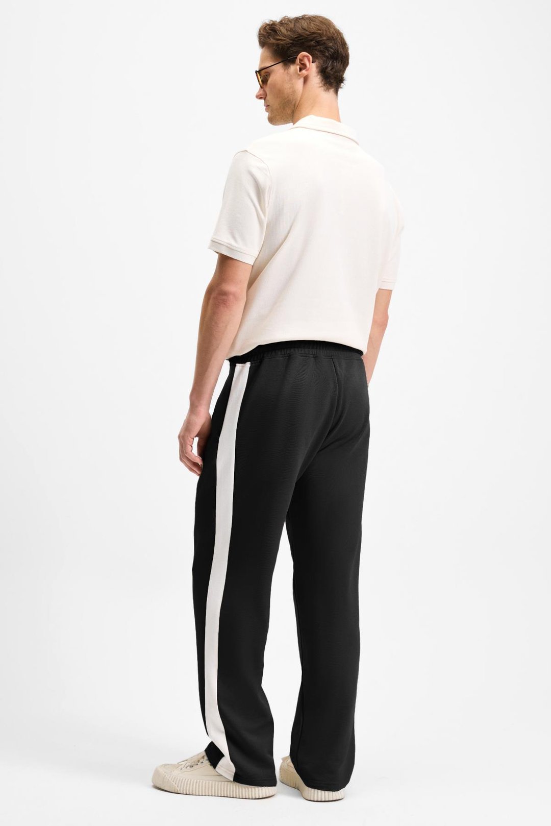 ARAUJO Erkek Beli Lastikli Relaxed Fit Siyah Eşofman Altı