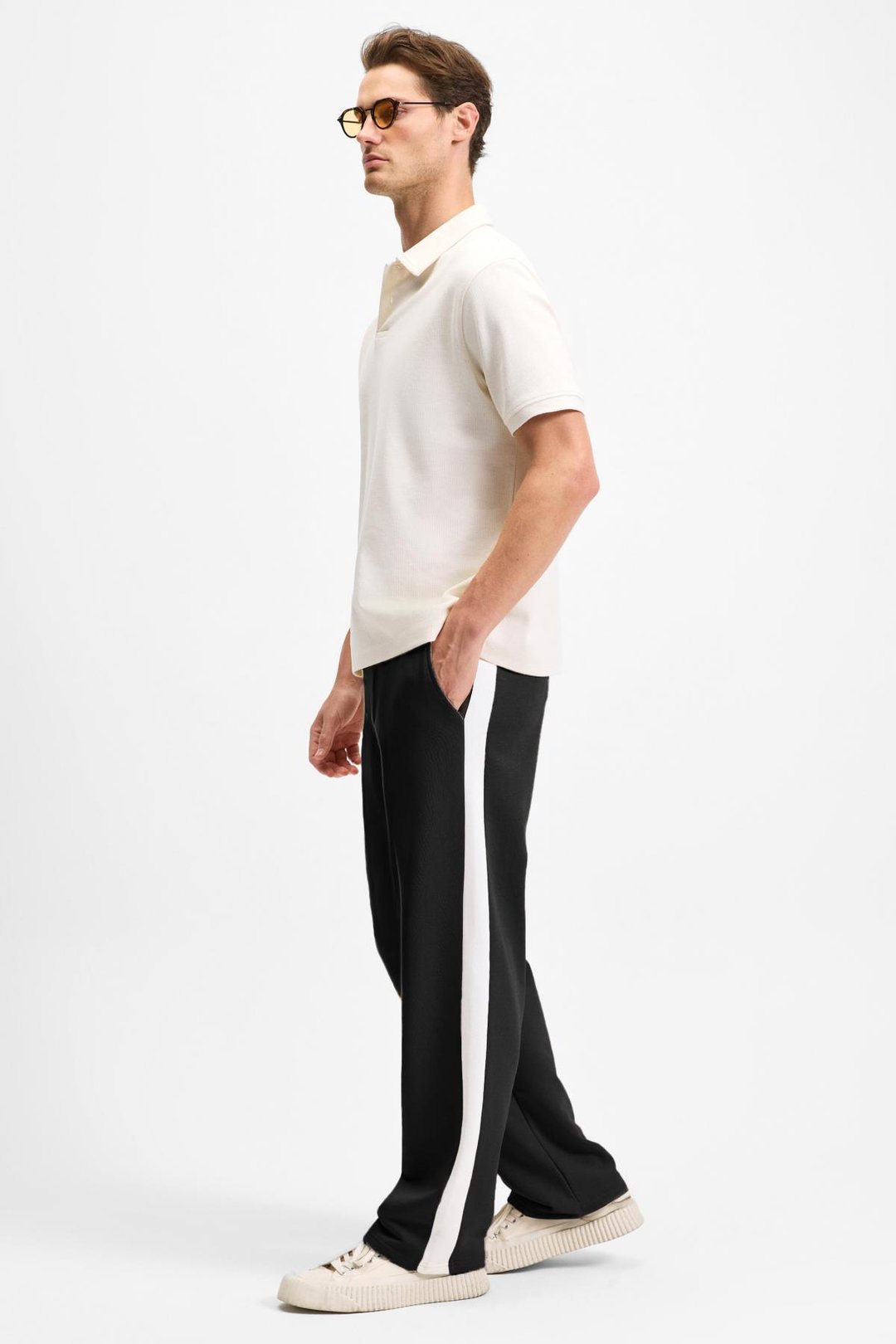 ARAUJO Erkek Beli Lastikli Relaxed Fit Siyah Eşofman Altı