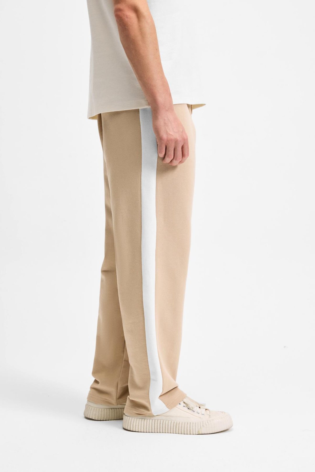 ARAUJO Erkek Beli Lastikli Relaxed Fit Bej Eşofman Altı