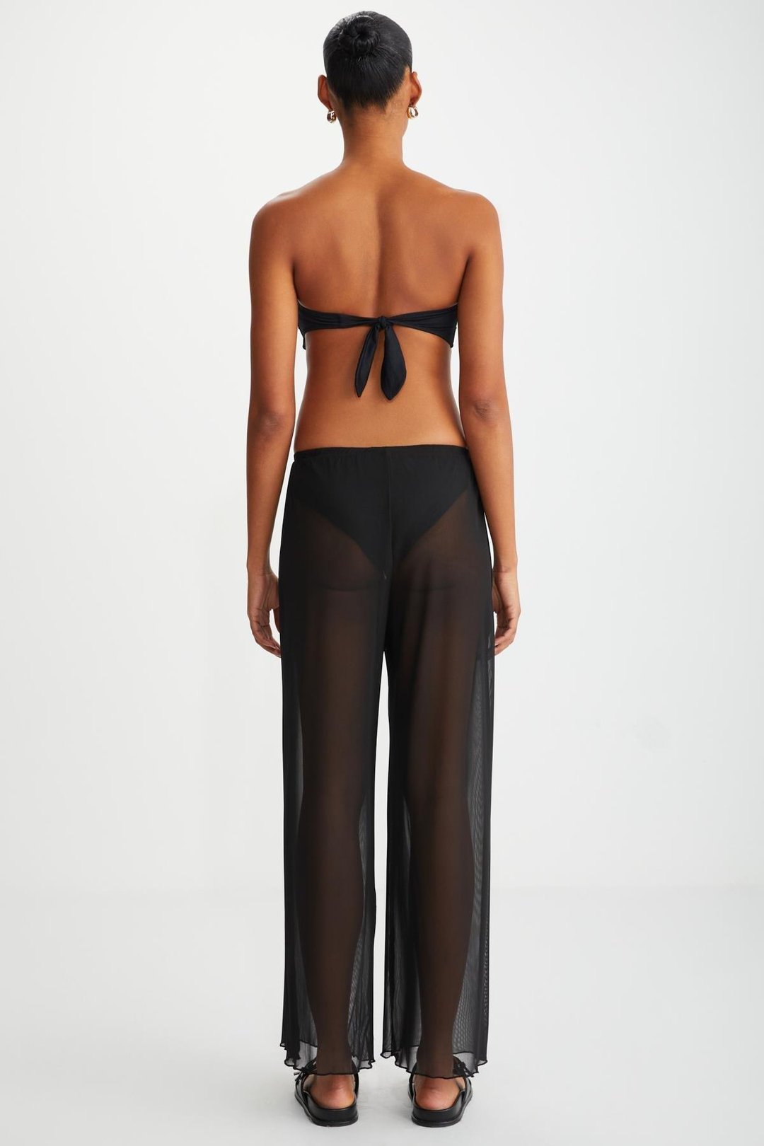 ARISTA Kadın Relaxed Siyah Tekli Pantolon