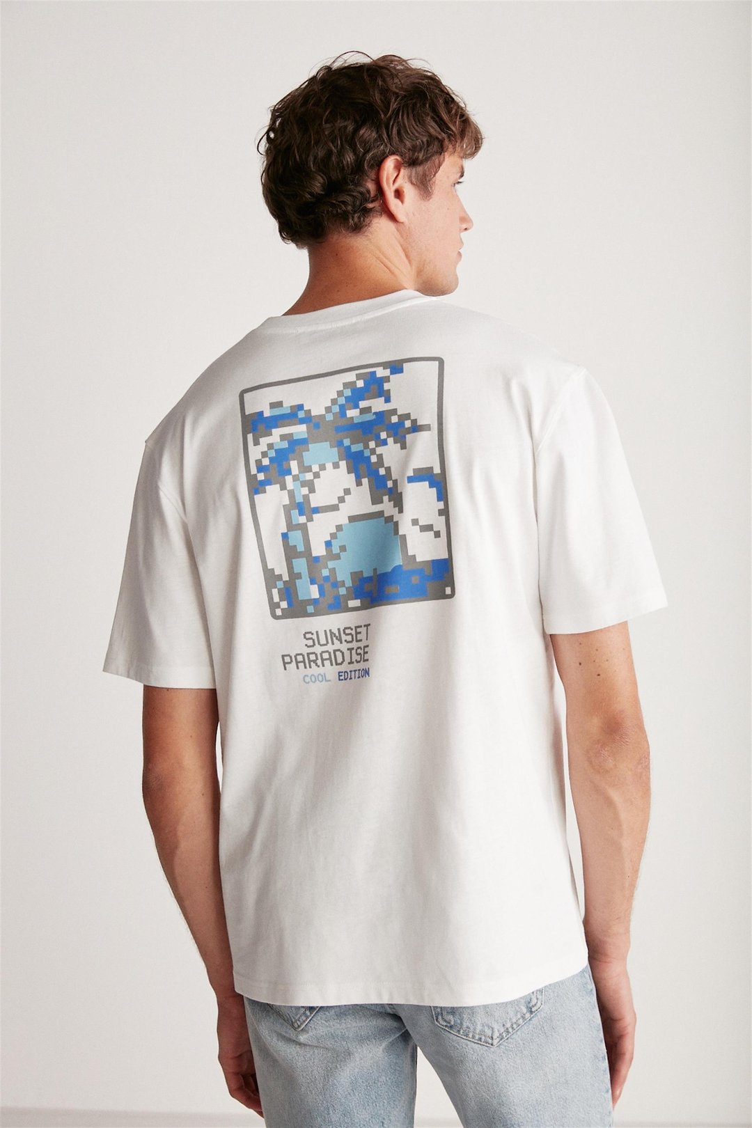 ARNALDO Örme Regular Beyaz Tekli T-Shirt