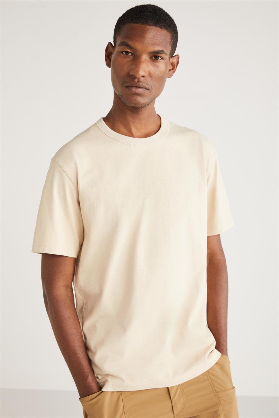ASTONS Basic Relaxed Vanilya Tekli T-Shirt