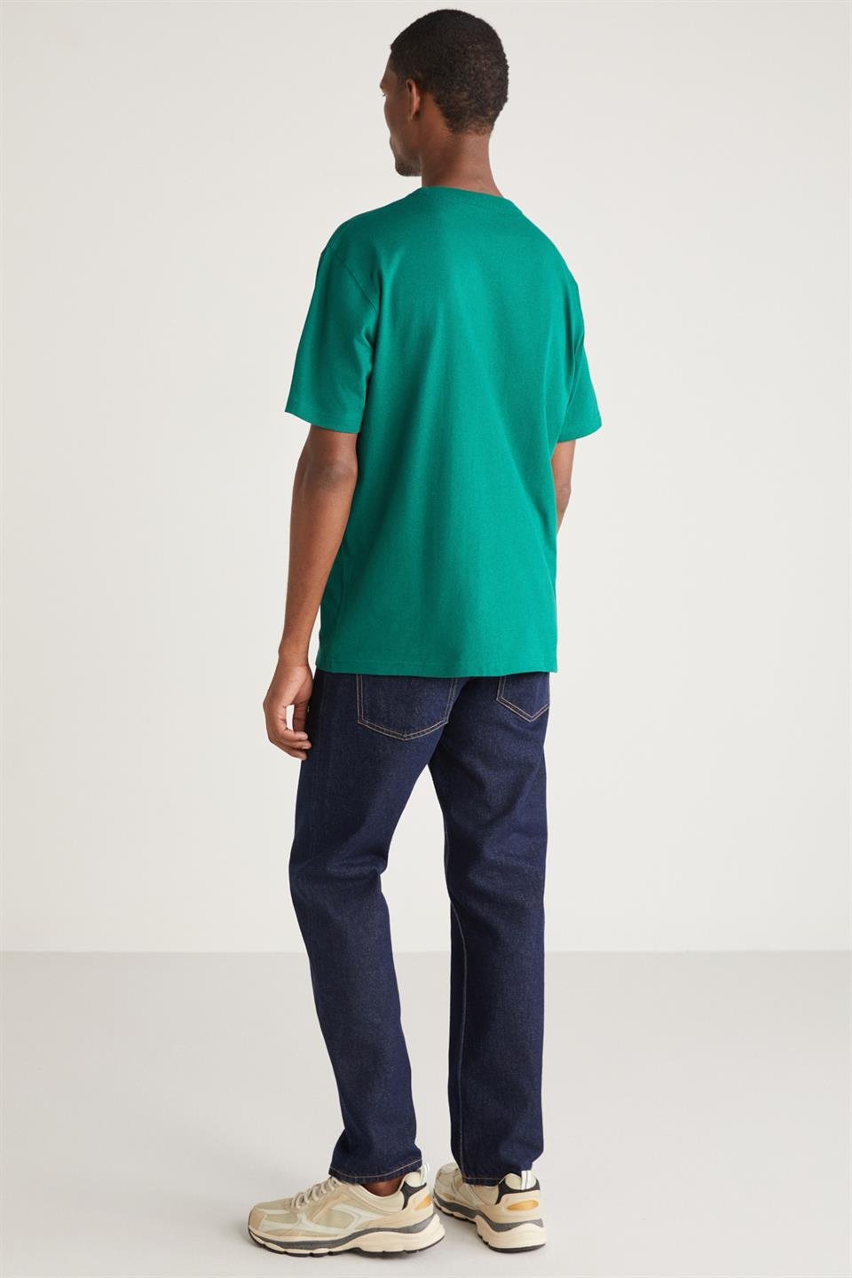 ASTONS Basic Relaxed Yeşil Tekli T-Shirt
