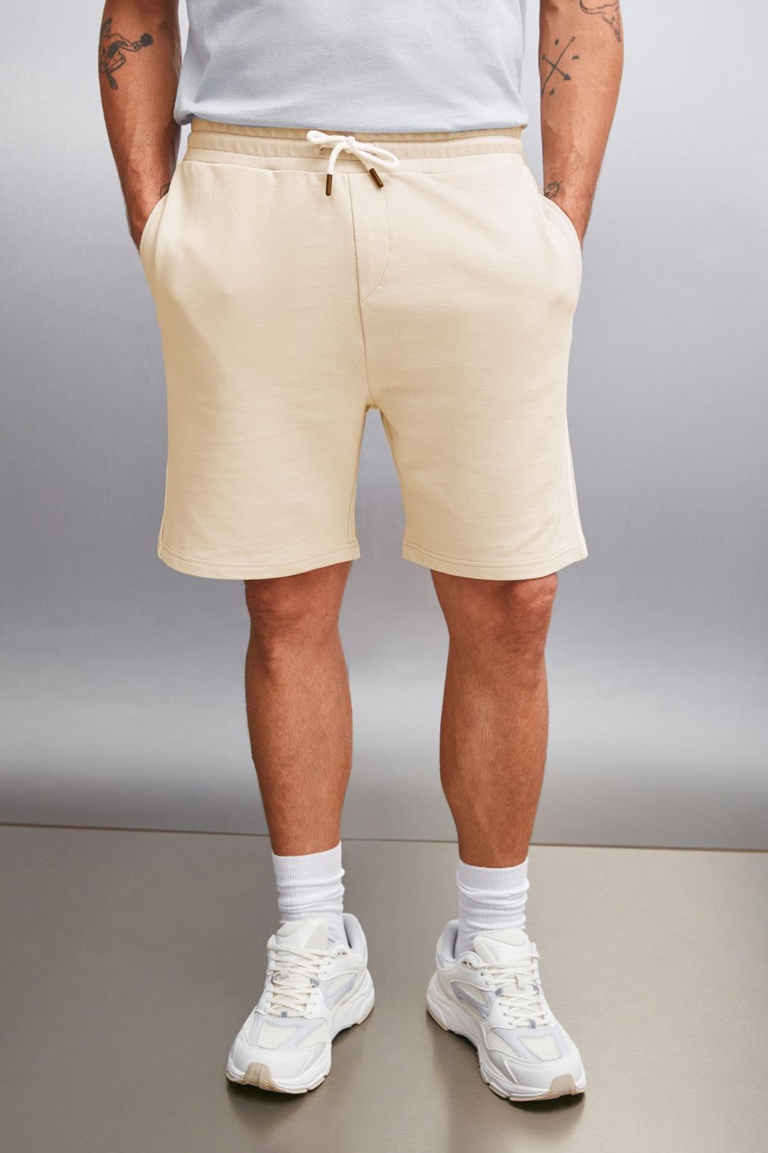 AUGUSTUS Erkek %100 Pamuk Regular Bej Şort