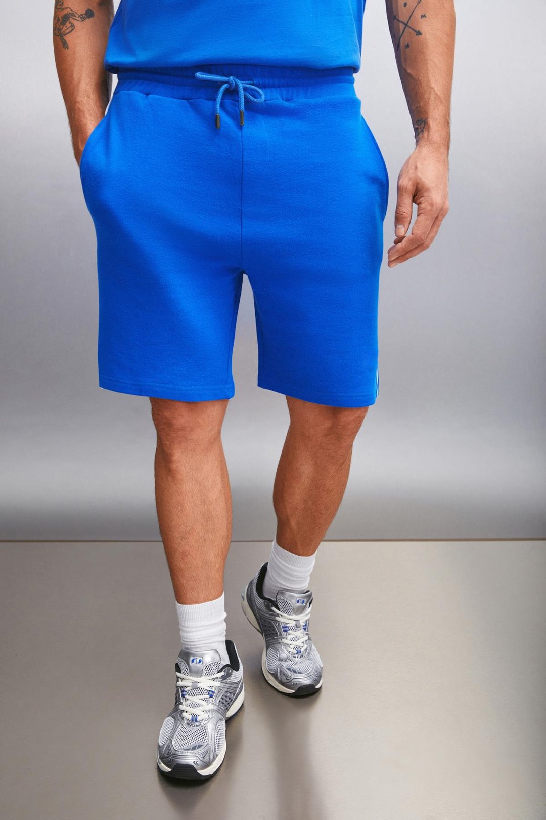 AUGUSTUS Erkek %100 Pamuk Regular Saks Mavi Şort