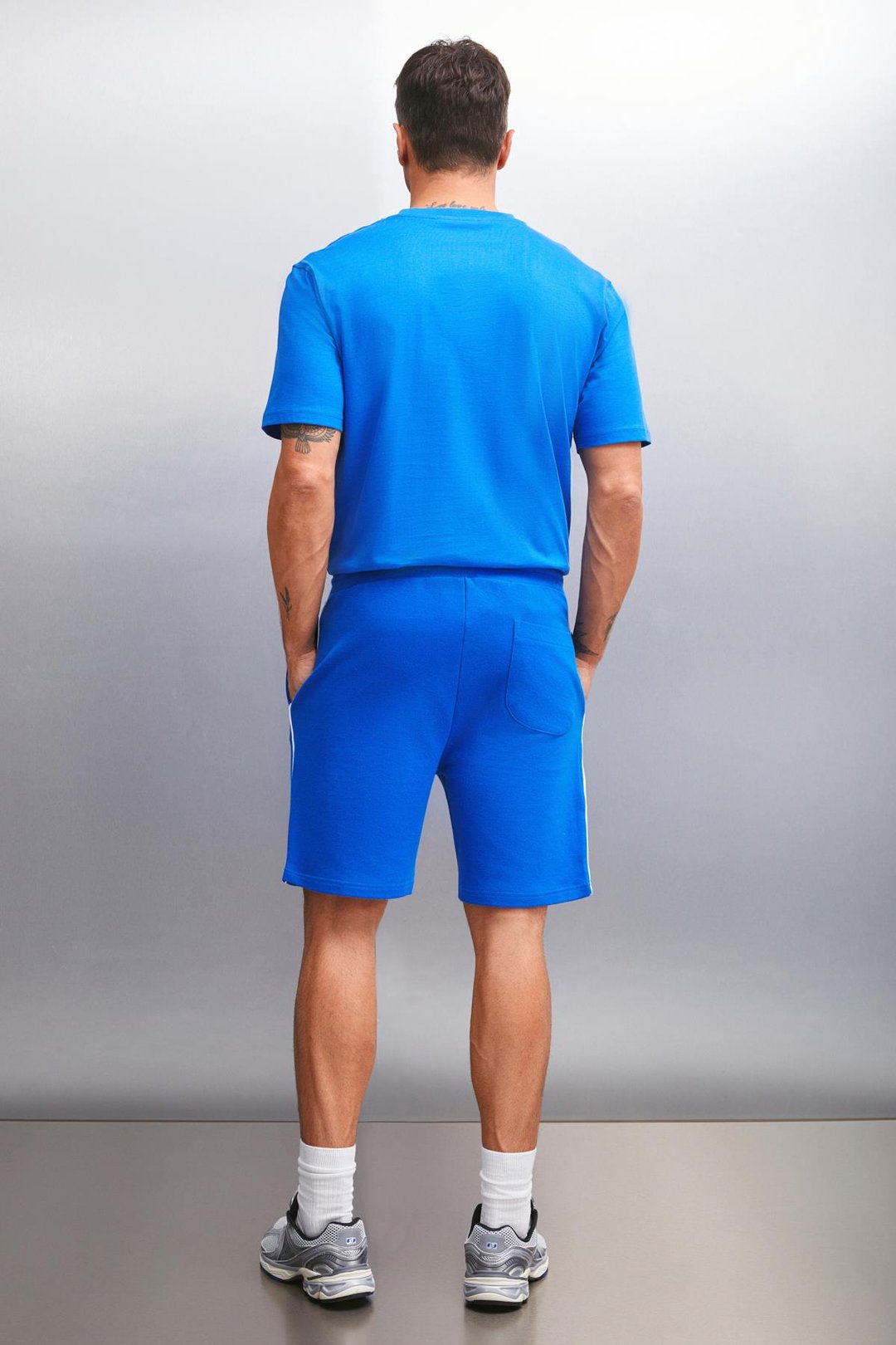 AUGUSTUS Erkek %100 Pamuk Regular Saks Mavi Şort