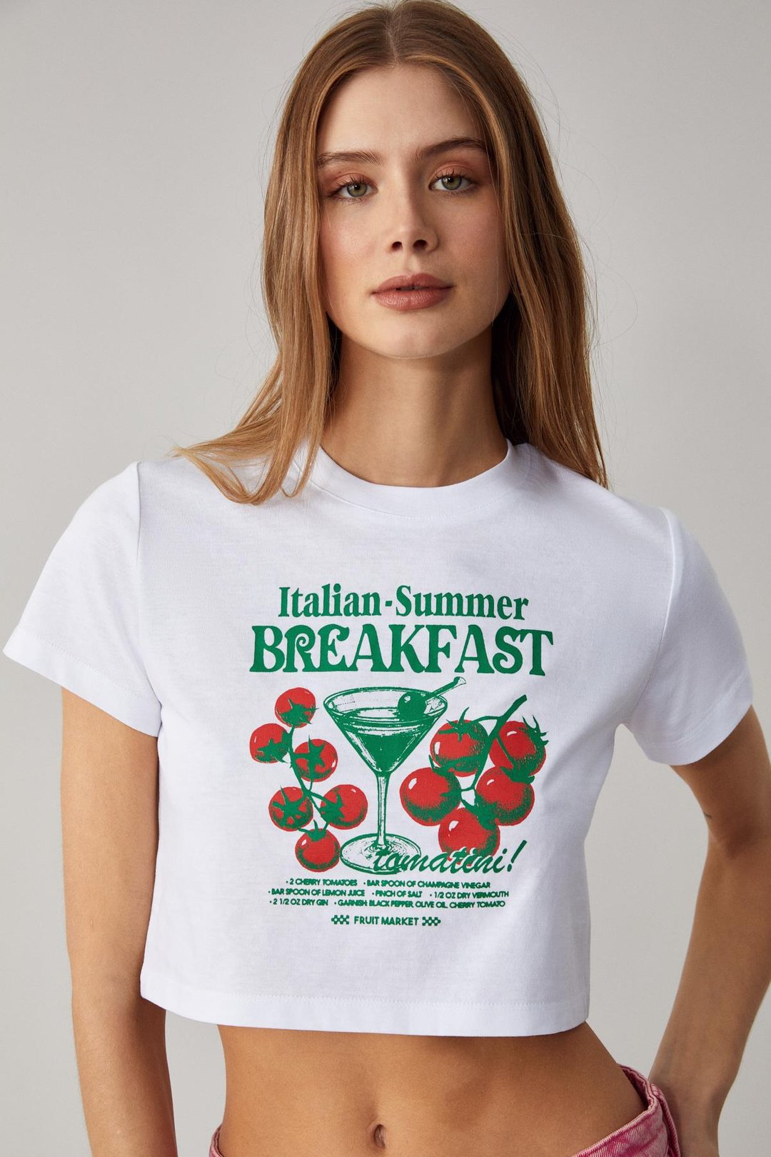 BELVETH Kadın Bisiklet Yaka Oversize Beyaz T-Shirt