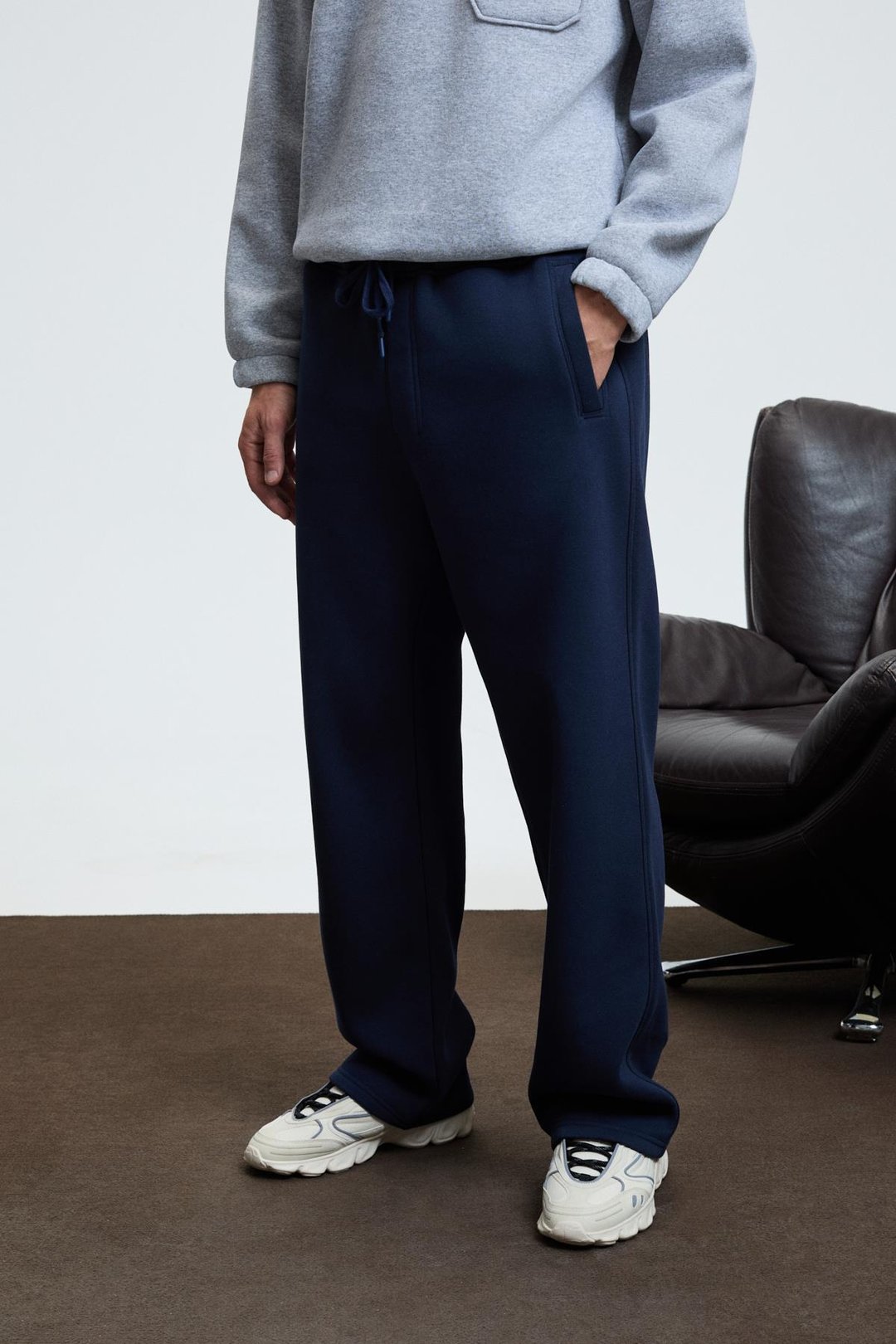 BENSON Erkek Kordonlu Lastikli Bel Relaxed Fit Lacivert Eşofman Altı