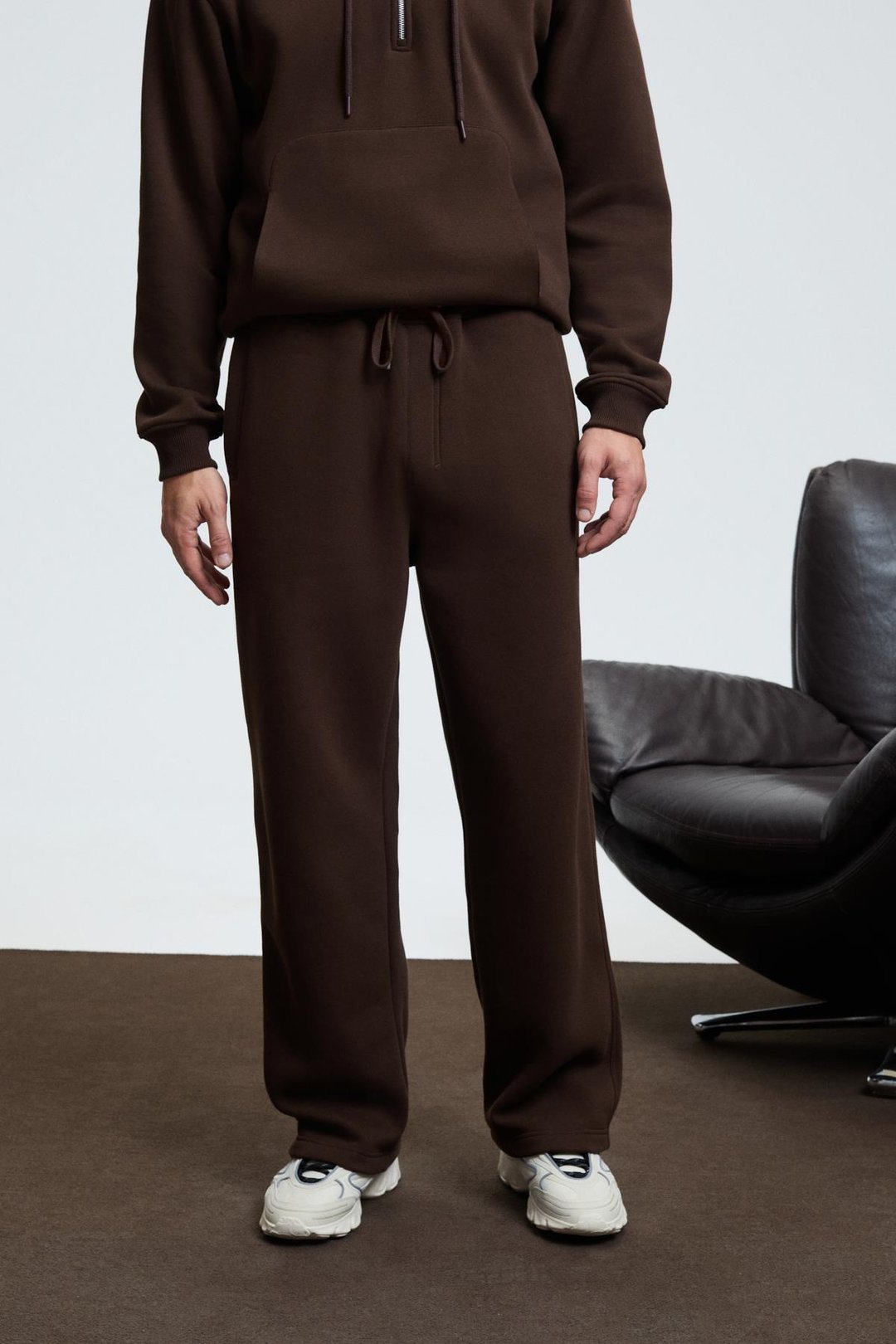 BENSON Erkek Kordonlu Lastikli Bel Relaxed Fit Kahverengi Eşofman Altı