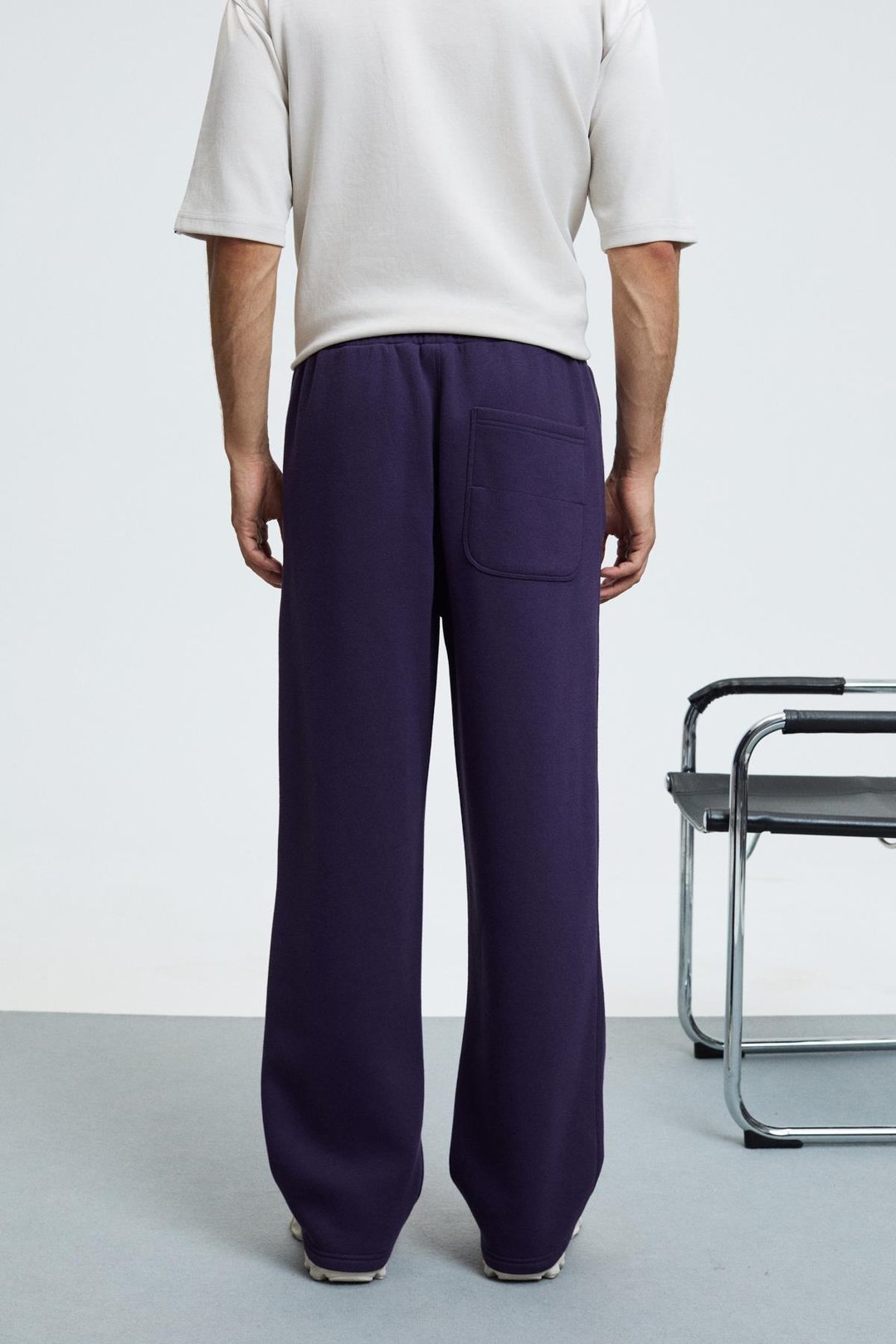 BENSON Erkek Kordonlu Lastikli Bel Relaxed Fit Mor Eşofman Altı