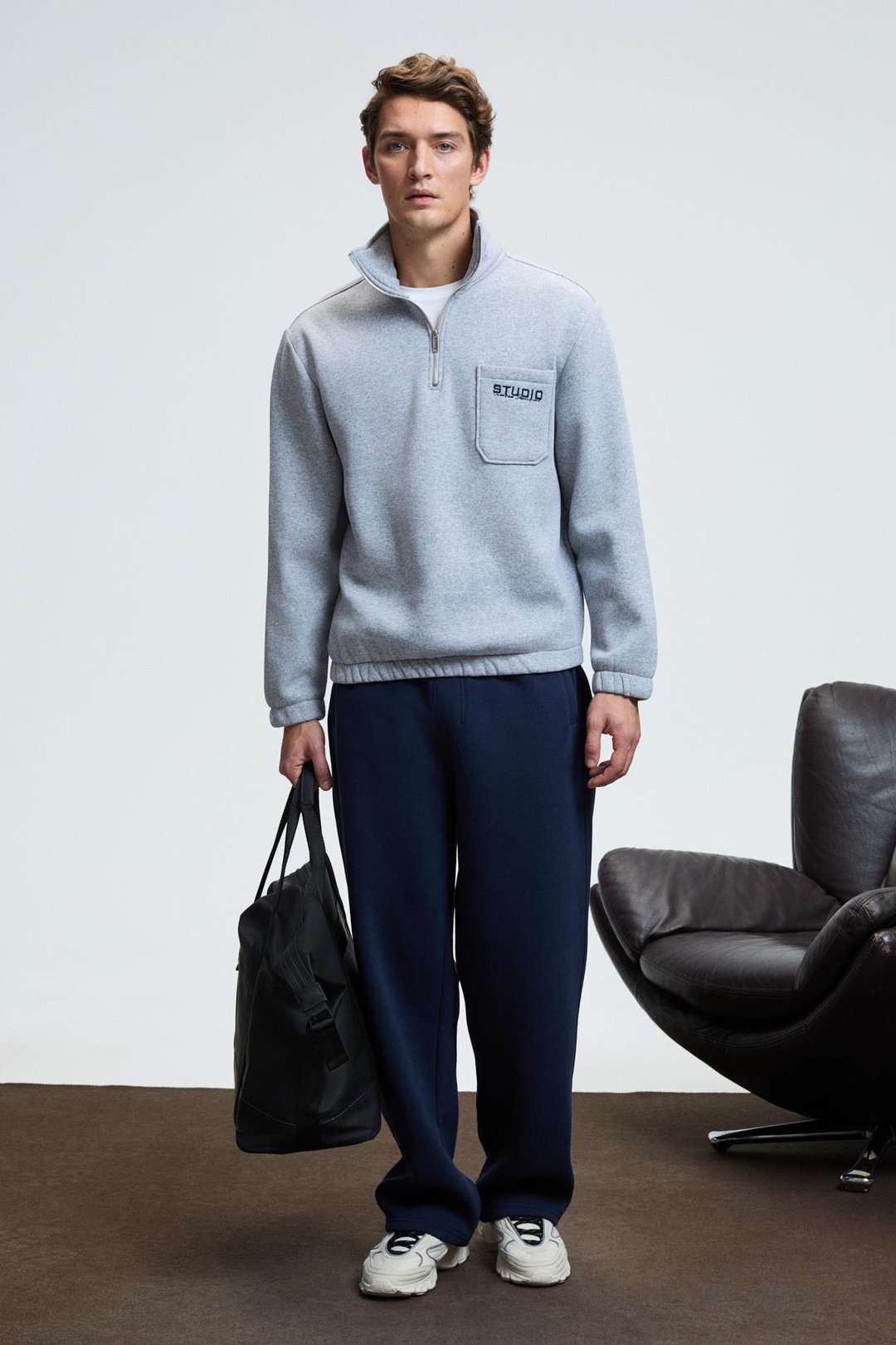 BENSON Erkek Kordonlu Lastikli Bel Relaxed Fit Lacivert Eşofman Altı