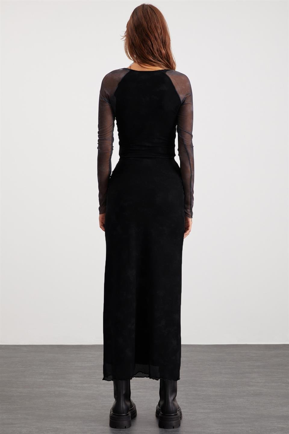 BEULAH  Slim Siyah Tekli Etek