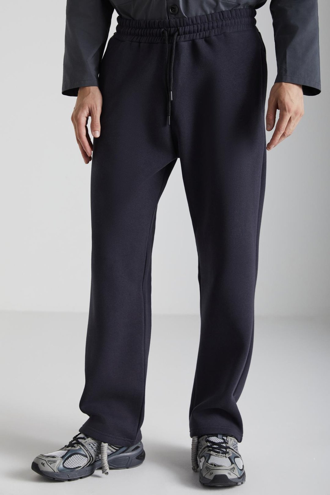 BIBURY Erkek Organik Kumaşlı İçi Polarlı Rahat kesim Pantolon Görünümlü Antrasit Eşofman Altı