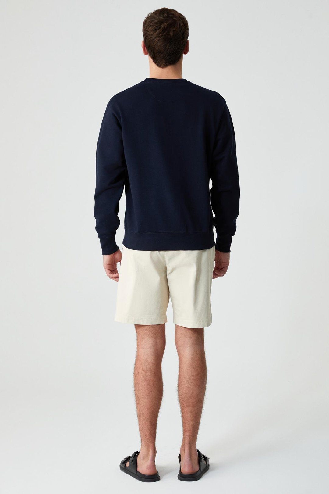 BONELL Erkek %100 Pamuk Relaxed Bisiklet Yaka Uzun Kollu Lacivert Sweatshirt