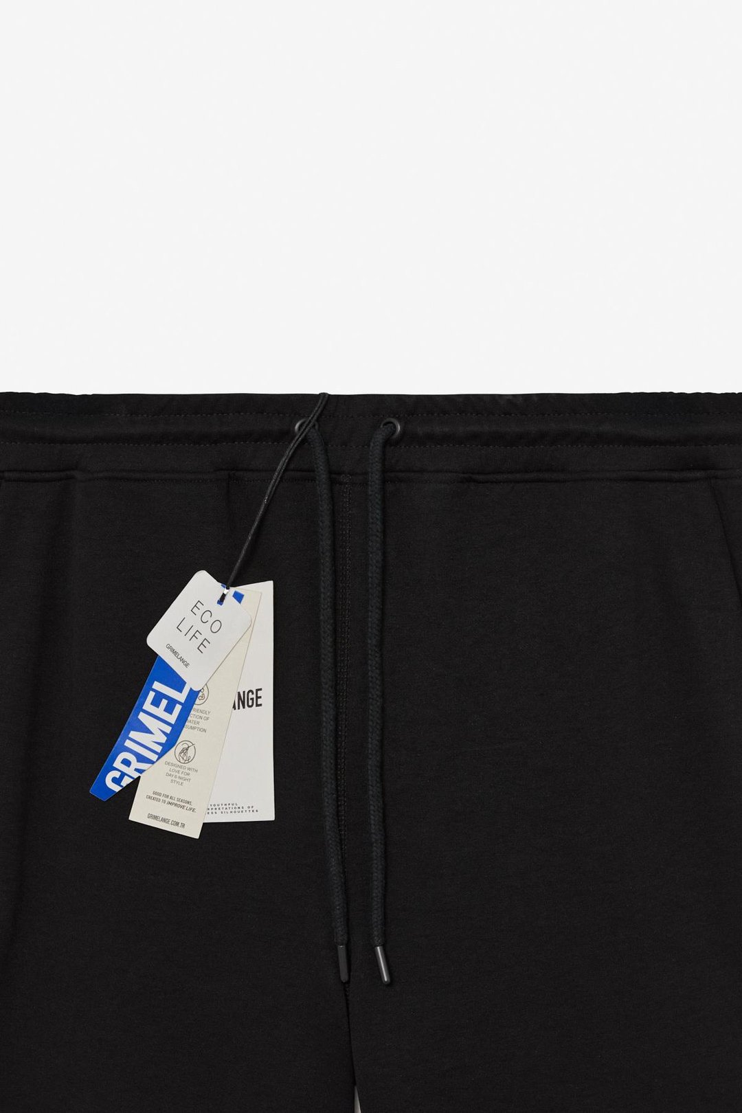 BORLAND Erkek Beli Lastikli Kordonlu Yanları Cepli Relaxed Fit Siyah Eşofman Altı