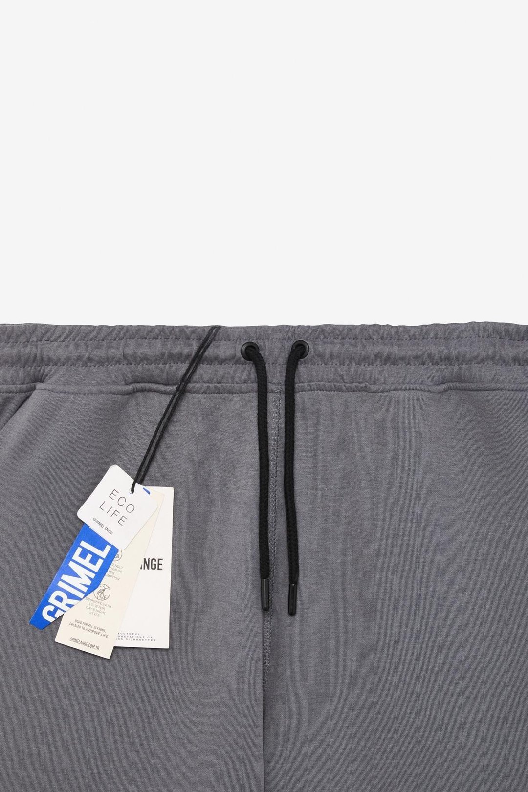 BORLAND Erkek Beli Lastikli Kordonlu Yanları Cepli Relaxed Fit Gri Eşofman Altı