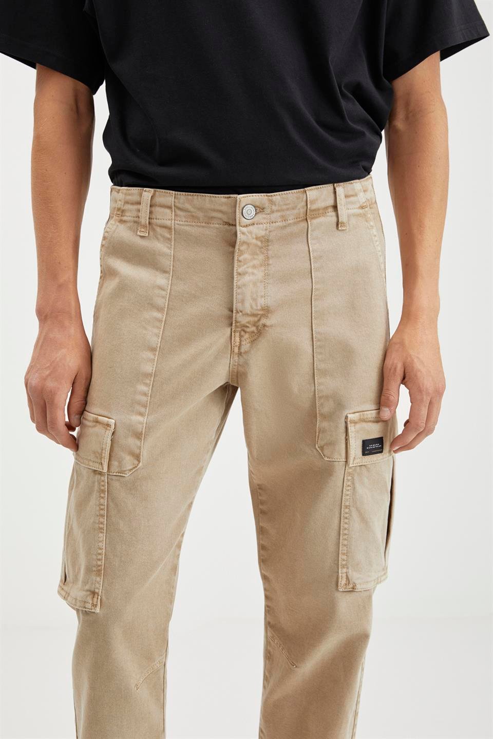 BRANDO Basic Relaxed Bej Tekli Jeans