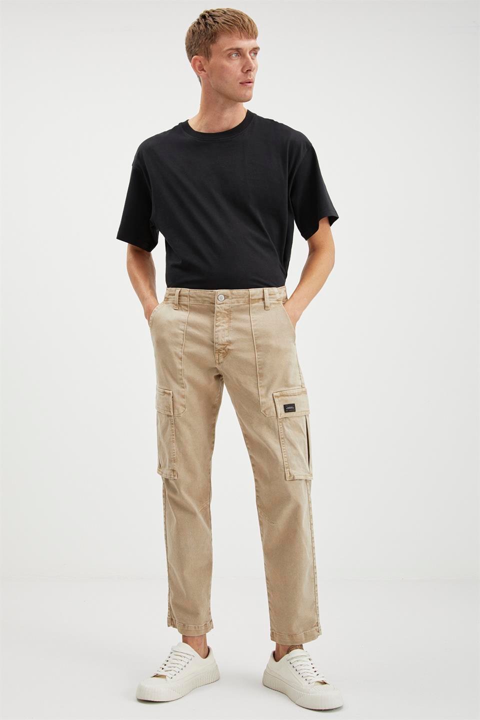 BRANDO Basic Relaxed Bej Tekli Jeans